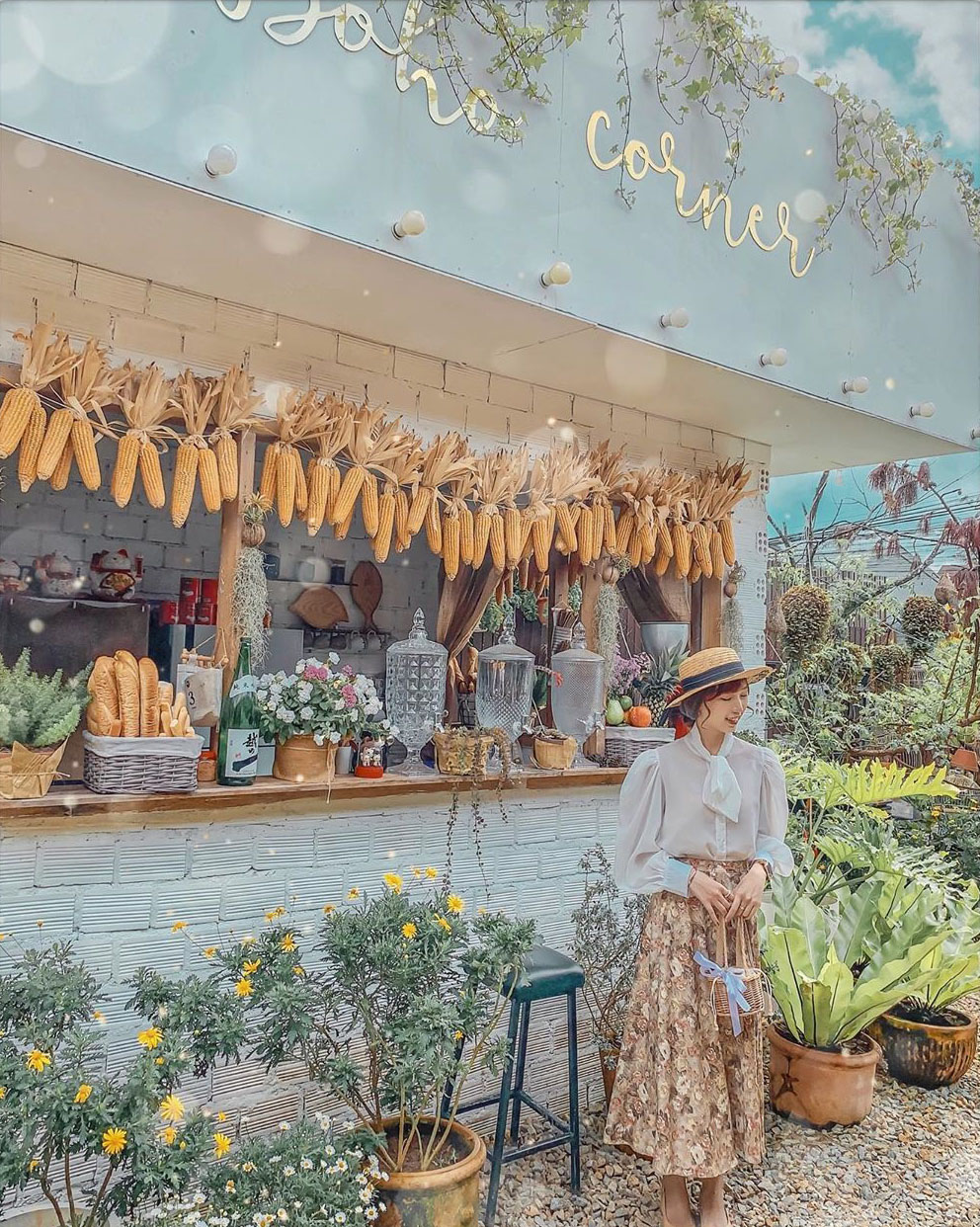 Không gian xanh tại Boho Corner Đà Lạt