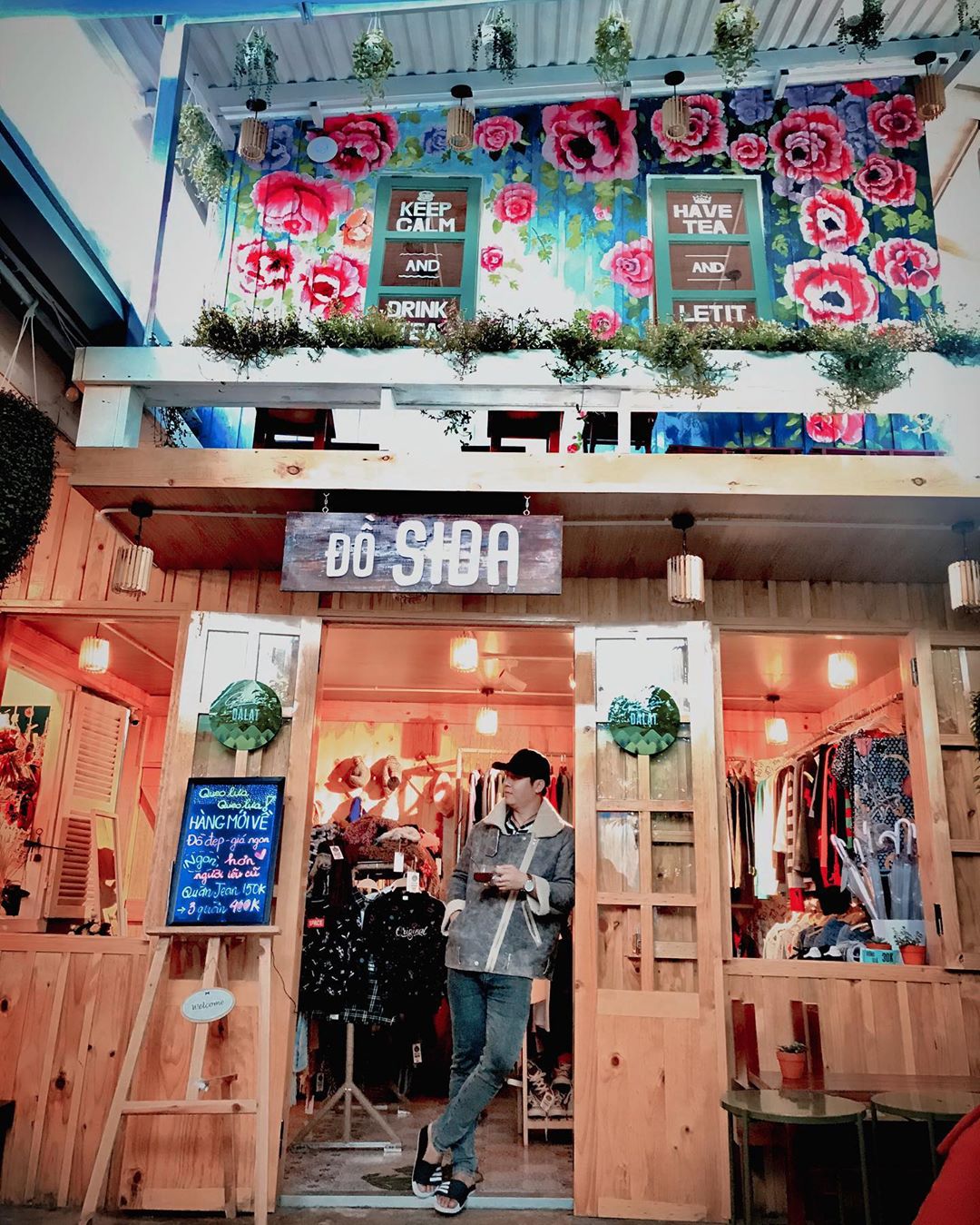 Vườn hoa xinh xắn quán café Đà Lạt 24/24