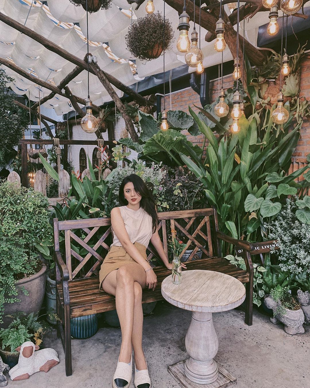 Không gian xanh tại quán cà phê Sài Gòn Farmers’ Garden