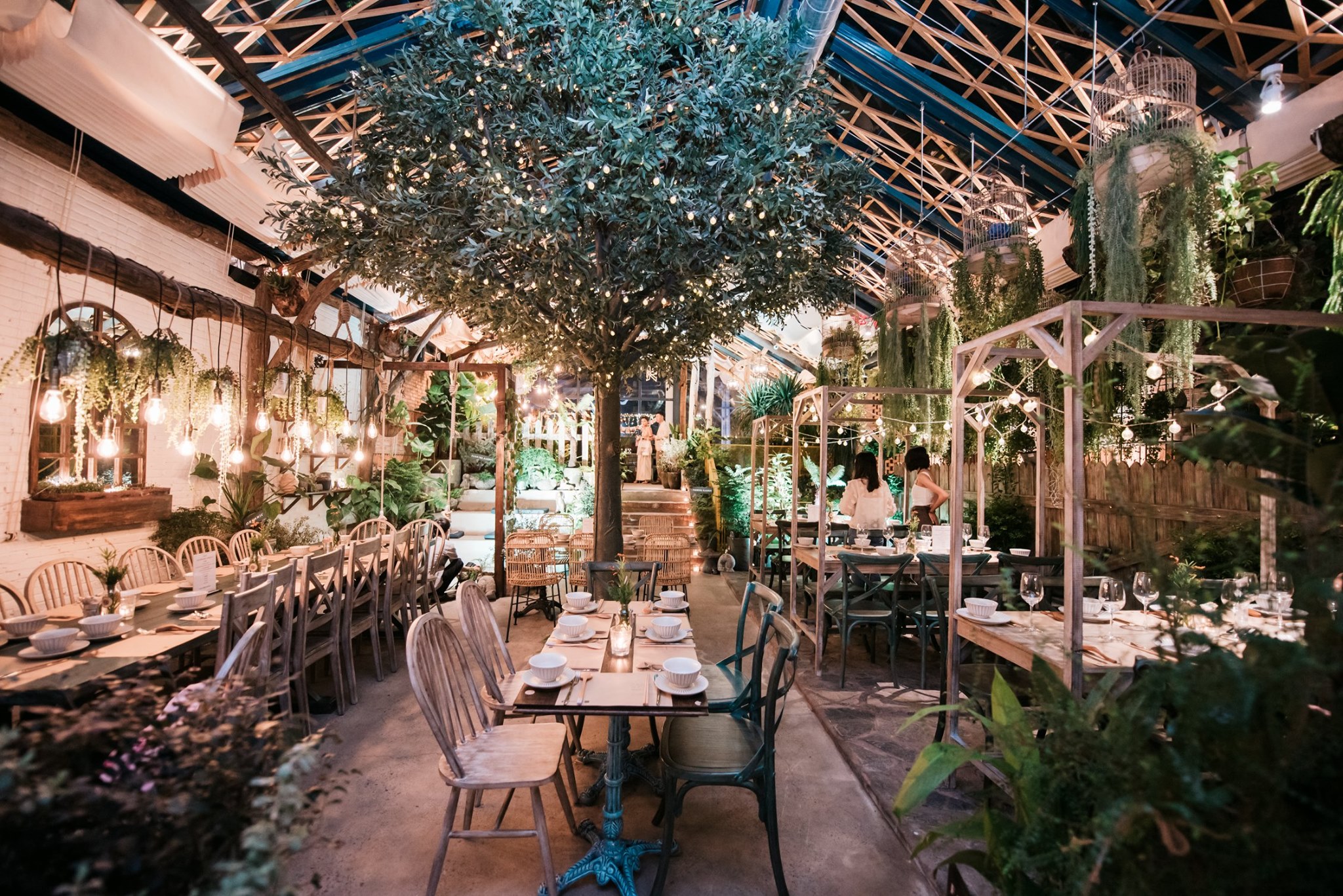 Không gian quán cà phê Sài Gòn Farmers’ Garden ngập tràn cây xanh