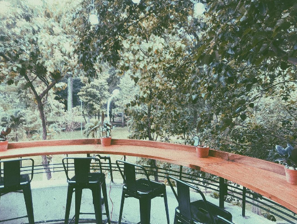 Không gian chụp ảnh buổi tối Cafe The LOCAL quận 1