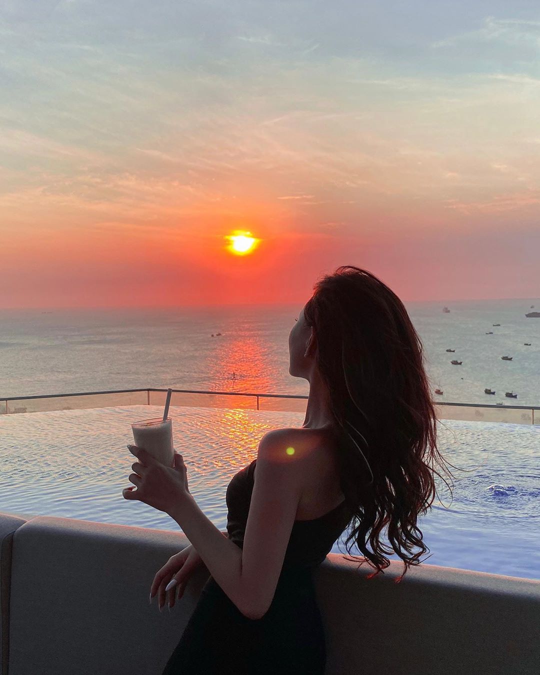Rooftop cafe Vũng Tàu view biển tại Fusion Suites