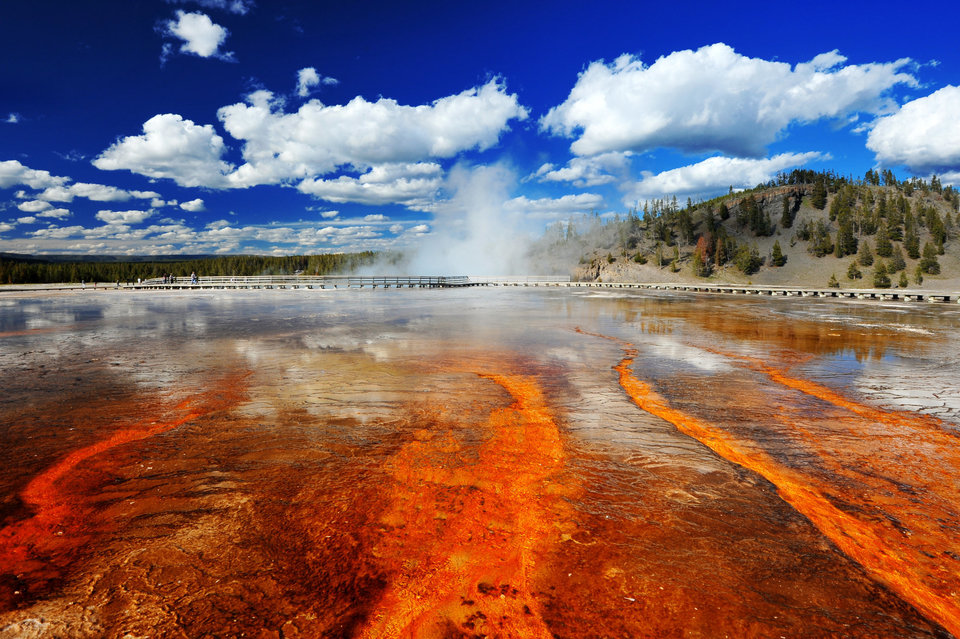 <strong>4. Công viên quốc gia Yellowstone (Mỹ):</strong> Đây là một địa chỉ hoàn hảo cho việc bảo tồn, nghiên cứu để du khách trải nghiệm hệ sinh thái của vùng đất hoang sơ và xa rời hoàn toàn với công nghệ hiện đại.