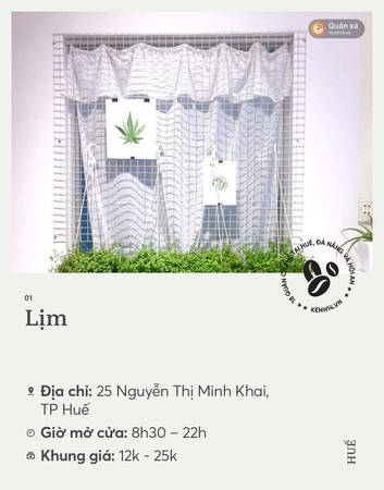 Quán cà phê xinh Lịm ở Huế