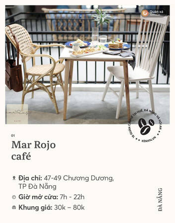 Quán cà phê xinh Mar Rojo Cafe ở Đà Nẵng