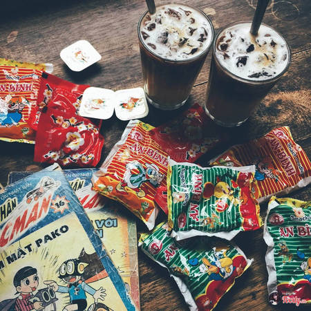 Đồ ăn vặt tại quán cafe Hà Nội Căng tin 109