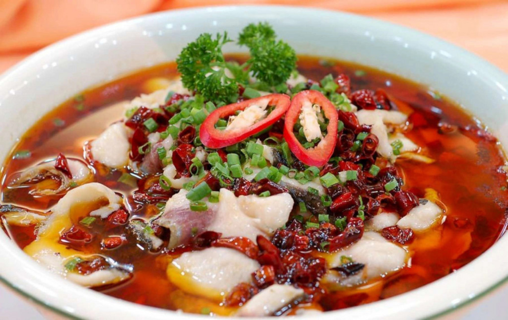 Canh cá cay Tứ Xuyên.