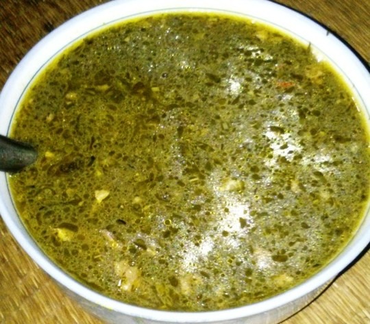 Canh tiết lá đắng đặc sản Lai Châu