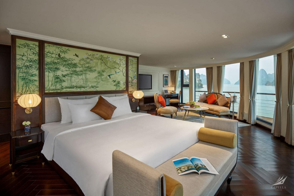 Du thuyền Capella Hạ Long lounge tầng 4 Du thuyền Capella Hạ Long lounge tầng 4