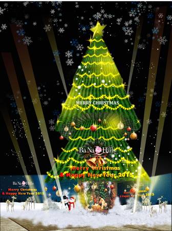 Cây thông Noel khổng lồ tại Bà Nà Hills dịp Giáng sinh