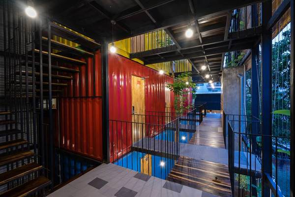 Góc check-in tại khách sạn container Nha Trang