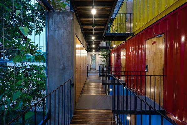 Giường tầng tiện nghi tại khách sạn container Nha Trang Ccasa