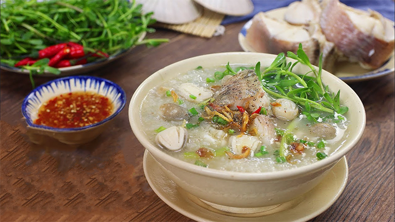 Cháo cá lóc rau đắng-ivivu