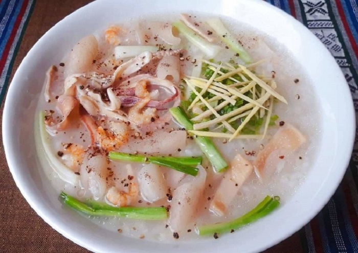 Cháo mực từ mực câu đêm Phú Quốc