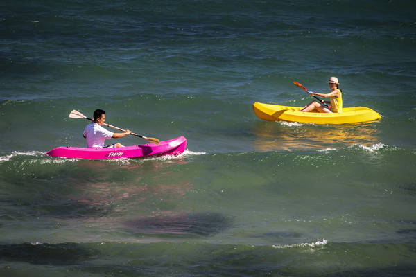 Chèo thuyền kayak.