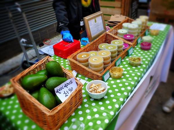 Quầy hàng bánh ngọt ở Chợ Maltby London