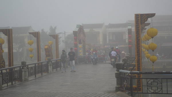 Khung cảnh sương mù Hội An bao trùm chùa Cầu Khung cảnh sương mù Hội An bao trùm chùa Cầu