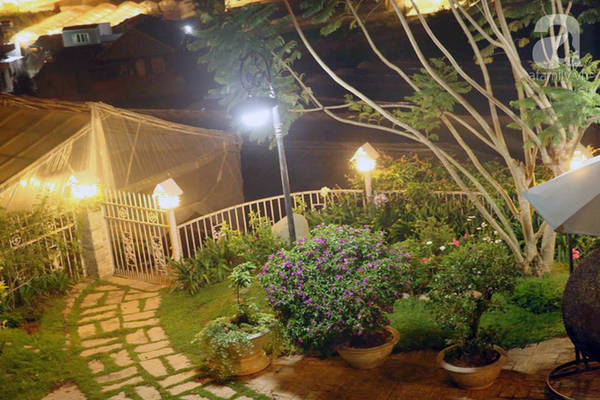 Không gian sân vườn villa làng nông nghiệp Hồ Xuân Hương