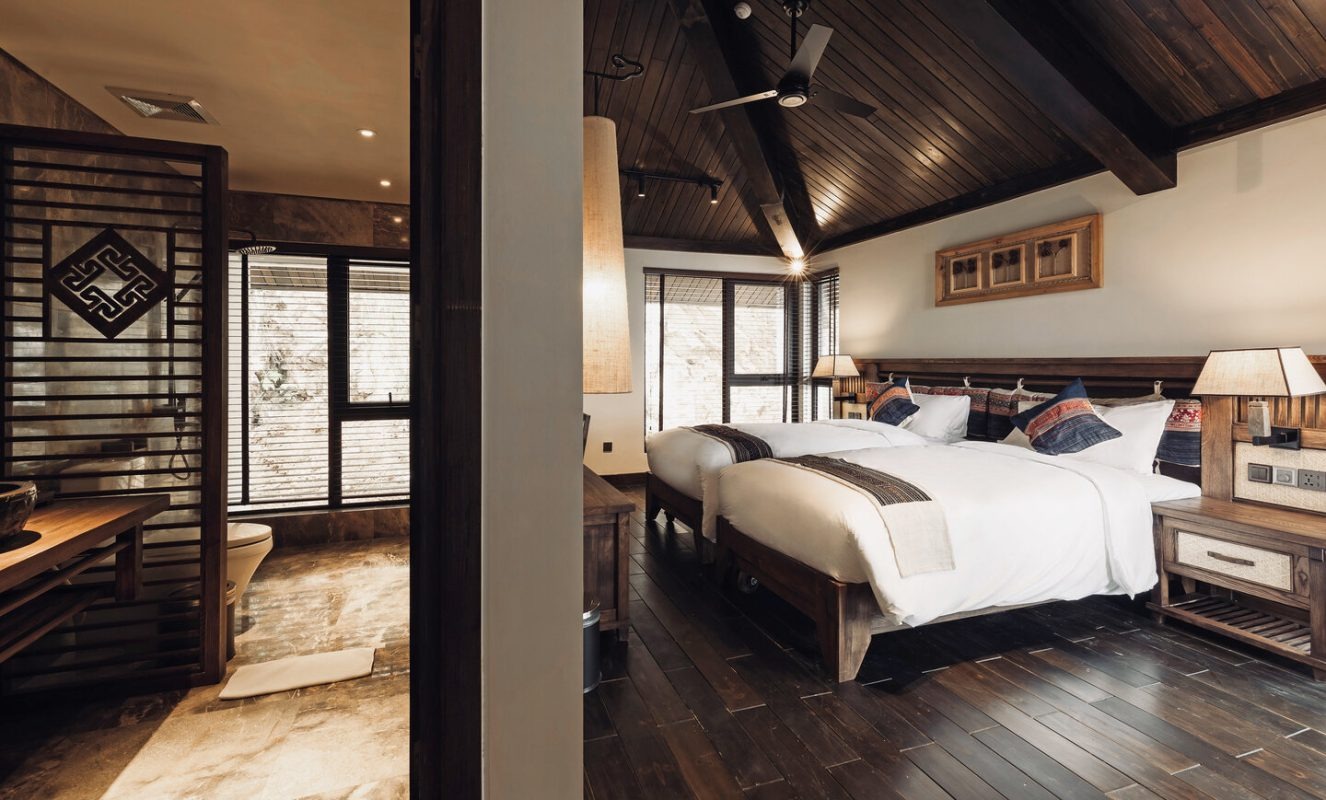 Phòng nghỉ ấm cúng tại resort Sapa