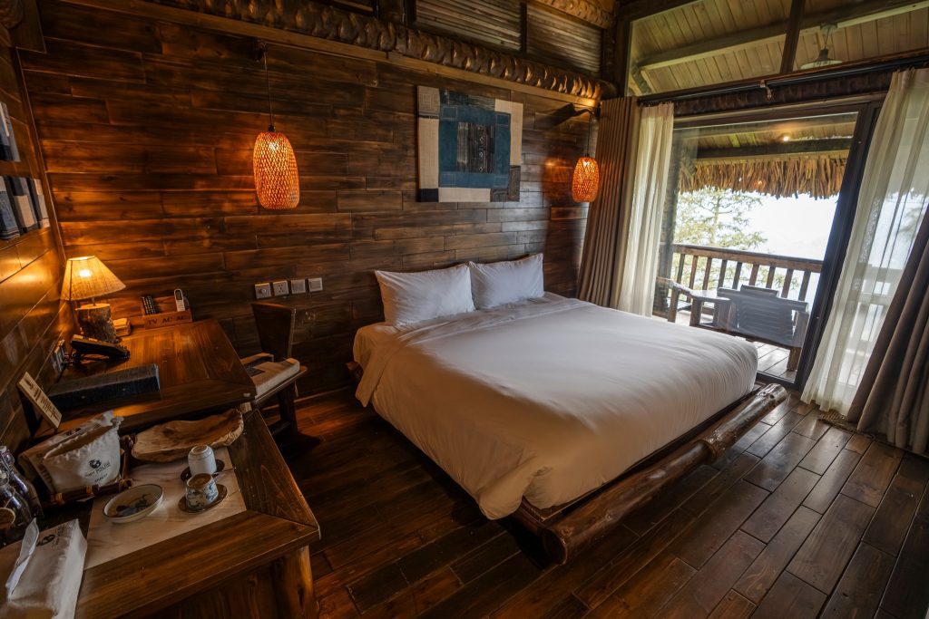 Không gian lưu trú nội thất chất liệu địa phương Sapa