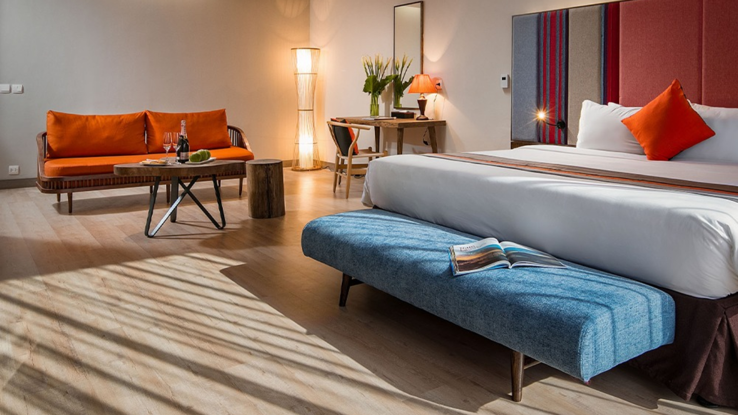 Phòng nghỉ Pao’s Sapa Leisure hiện đại họa tiết thổ cẩm