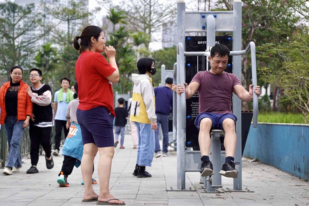 Khu tập thể dục ngoài trời tại Công viên Thiên văn học