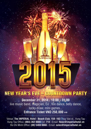 Du lịch Vũng Tàu - Countdown Party 2015 tại bãi biển Imperial