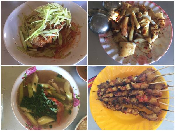 Phần ăn 4 món tại quán chú Tư