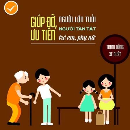 Giúp đỡ người lớn tuổi, người già, tàn tật, trẻ em