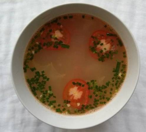 Canh moi đặc sản Nga Sơn nấu với mướp, bầu hay rau đay. Ảnh: Ngọc Thanh.