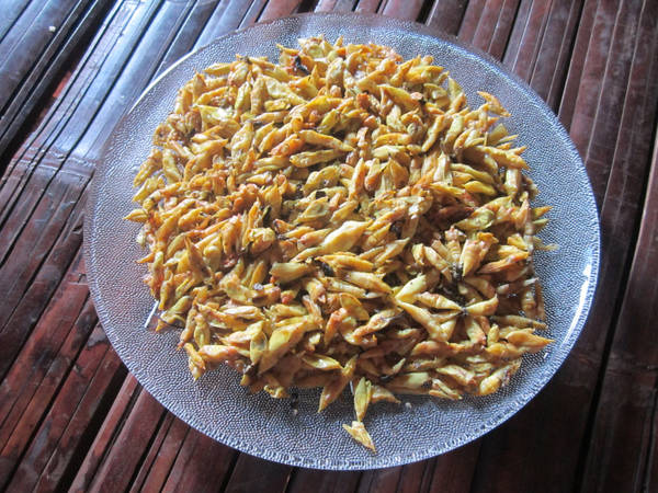Nhộng sâu muồng sau khi chế biến thành món ăn