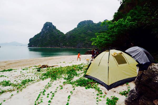 Cắm trại qua đêm trên đảo Mắt Rồng