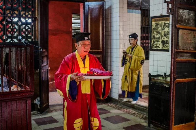 Nghi lễ Đạo giáo tại Khánh Vân Nam Viện vào ngày Rằm tháng Bảy