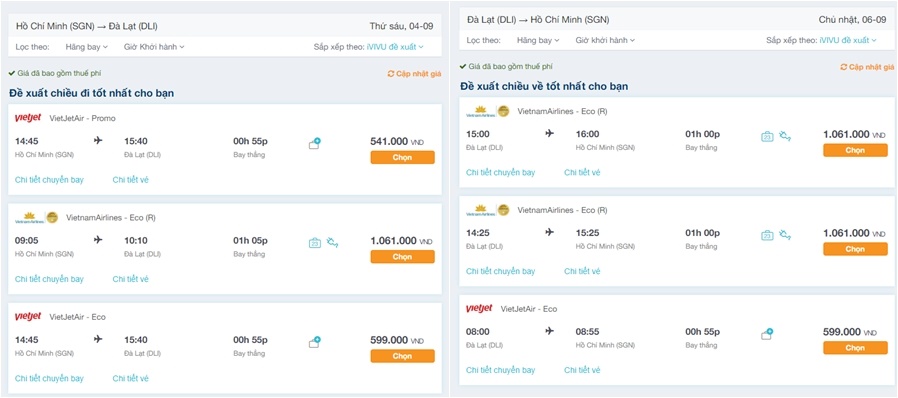 Vé máy bay Đà Lạt giá chỉ từ 1,1 triệu đồng Vé máy bay Đà Lạt giá chỉ từ 1,1 triệu đồng