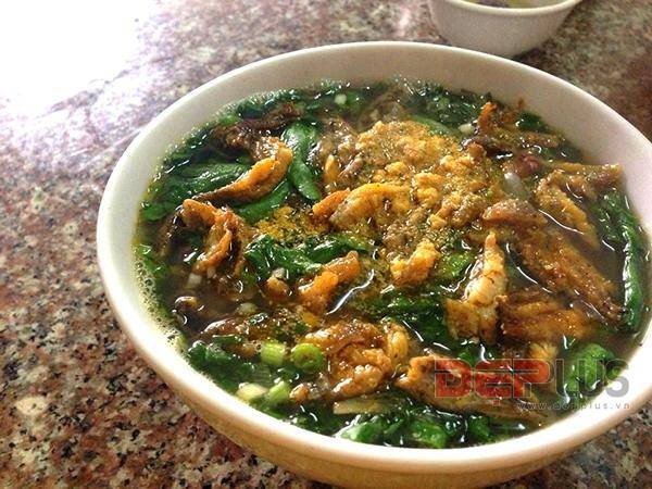 Bánh đa Hưng Yên dai ngon chan cùng canh cá rô đậm đà