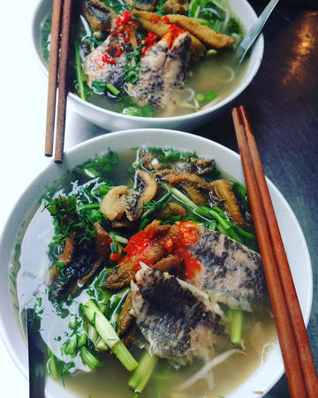 Món bánh đa cá Quỳnh Côi Thái Bình đặc trưng