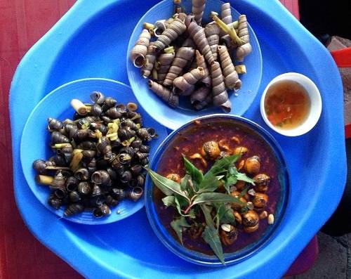 Ốc hút món ăn vặt Thanh Hóa tại các phố ốc