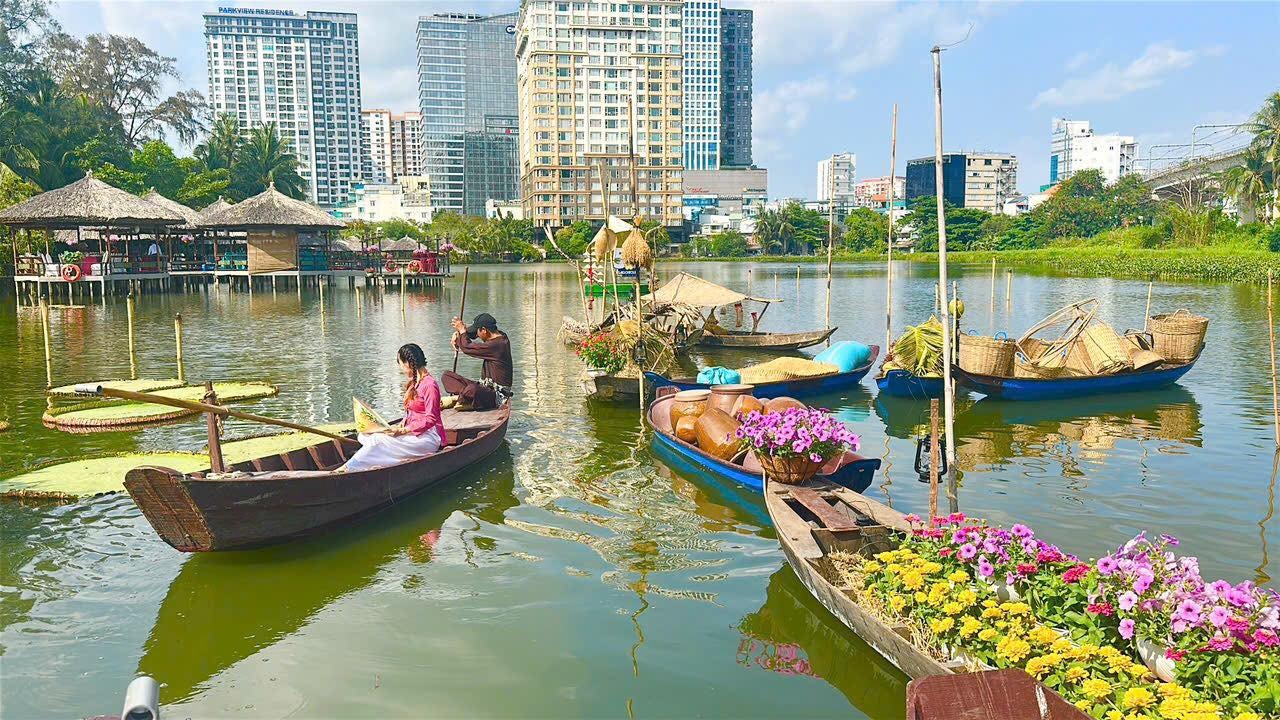 Chụp ảnh Tết tại Khu du lịch Văn Thánh