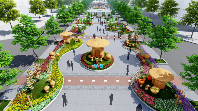 Đường hoa Nguyễn Huệ điểm sống ảo Sài Gòn