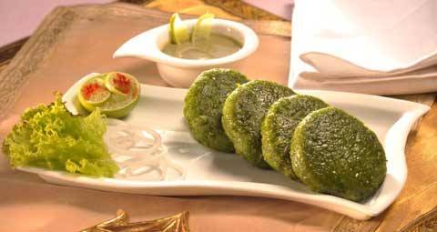 Thịt gà nướng Haryali Kabab xanh mướt