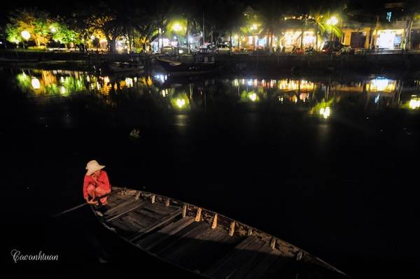 Sông Hoài Hội An khi chiều tà