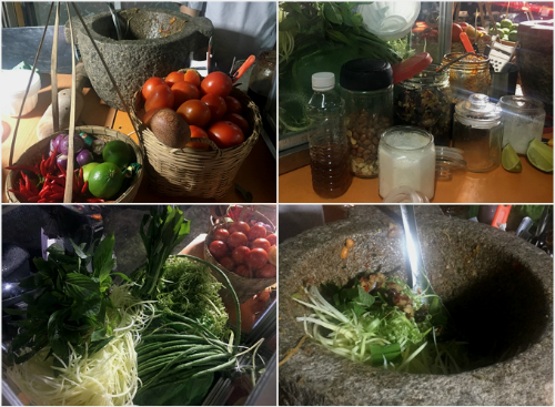 Nguyên liệu phong phú của món ăn.