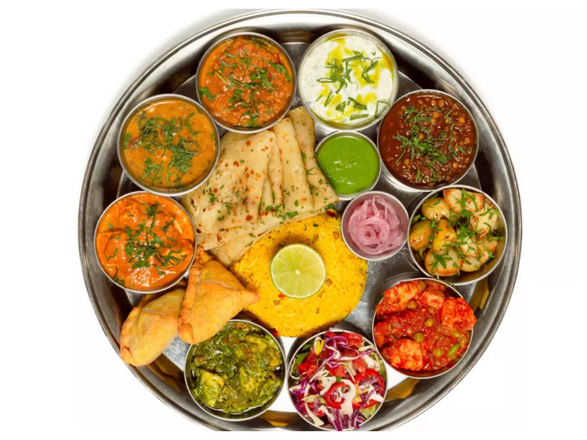 Nguyên liệu đa dạng trong món Thali Ấn Độ