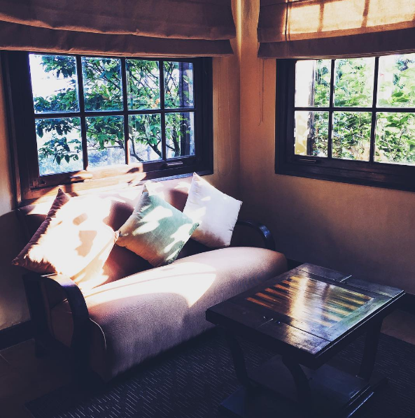 Vườn hoa tại resort Đà Lạt cổ kính
