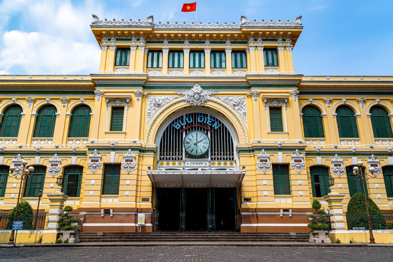 Kiến trúc bưu điện trung tâm cổ kính Bưu điện trung tâm Sài Gòn phong cách Pháp