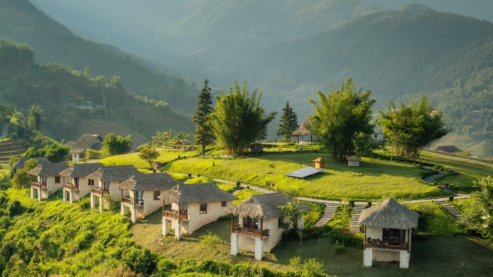 Không gian phòng ngủ mộc mạc tinh tế tại Topas Ecolodge