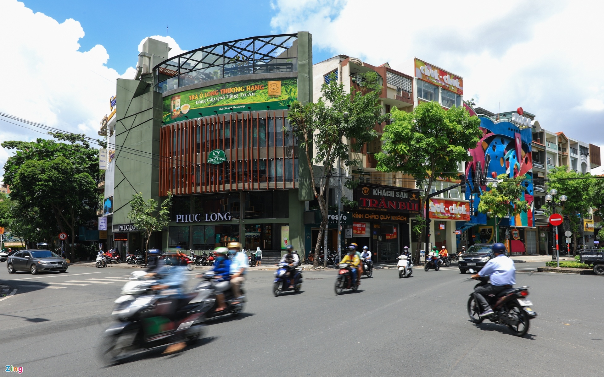 Khu phố đông đúc tại Sài Gòn