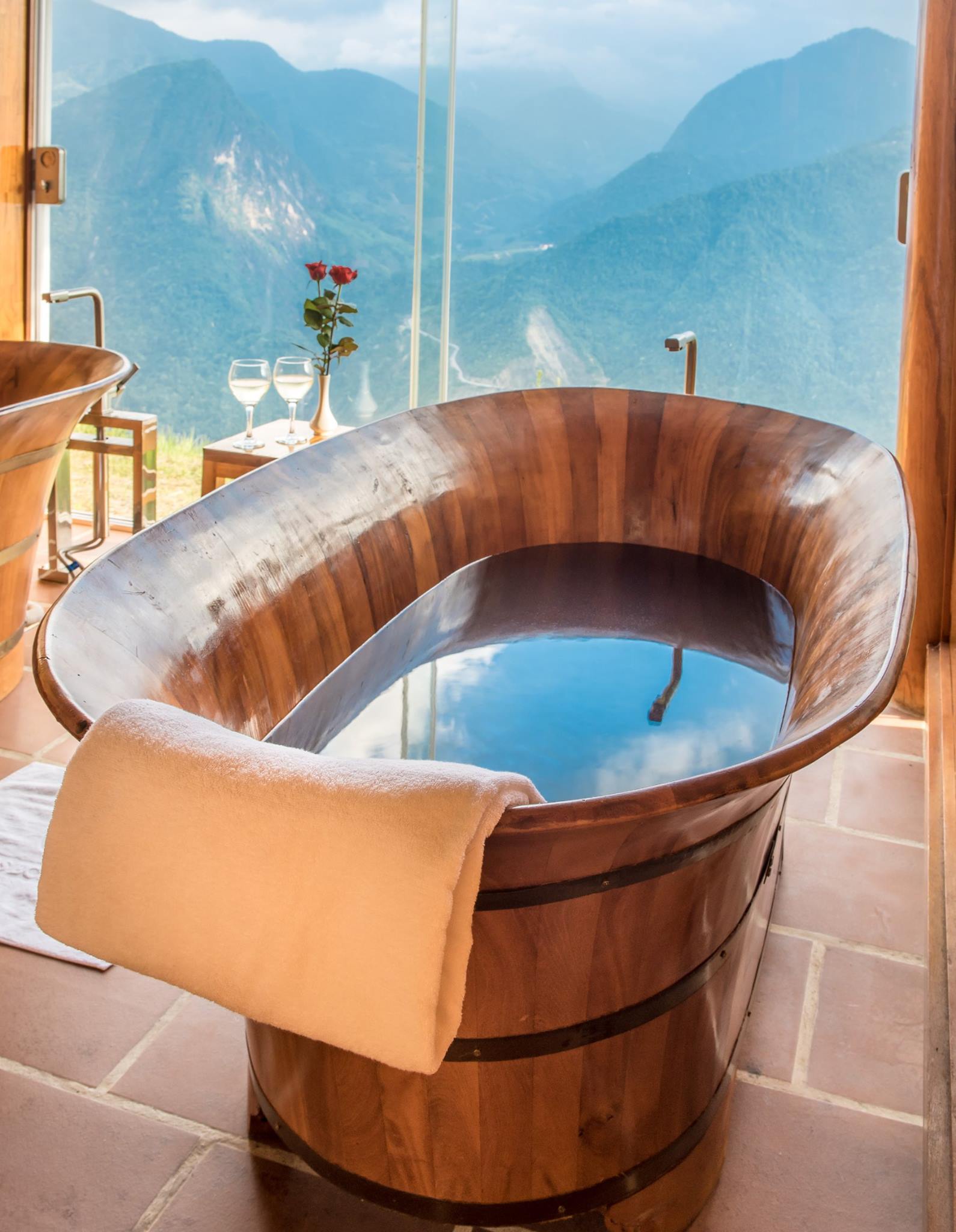 View tắm lá thuốc Sapa tại Topas Ecolodge