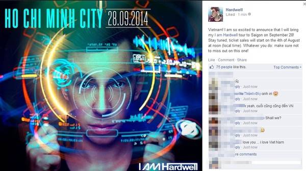 Hardwell Sài Gòn - Những dòng chia sẻ của Hardwell về tour diễn