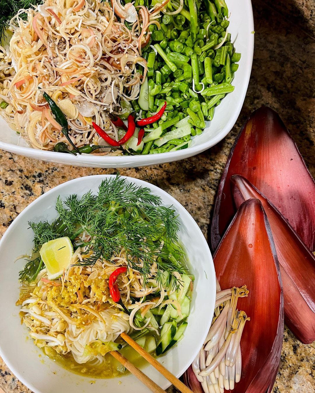 Bún cà ri cá Nom Banh Chok - món ăn sáng nổi tiếng ẩm thực Siem Reap